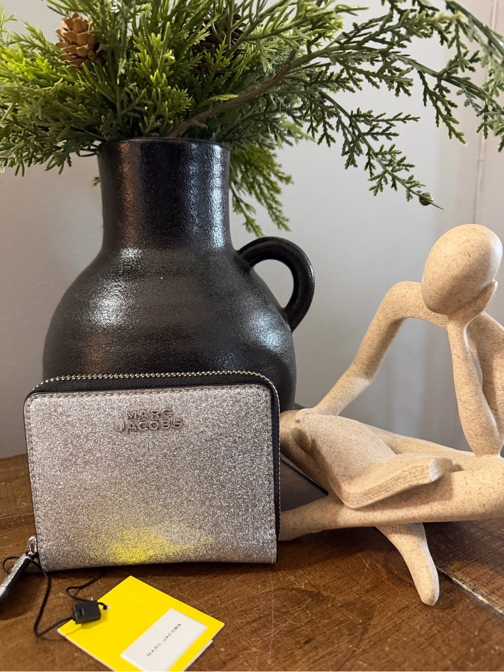 Marc Jacobs Coated Glitter Compact Wallet